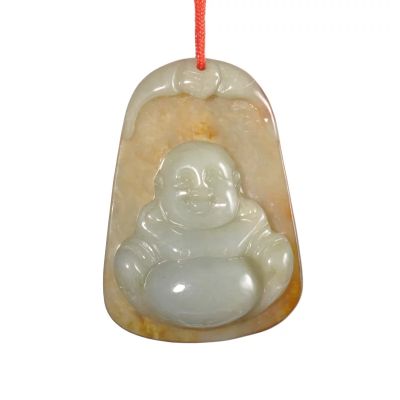 梦克拉翡翠笑佛吊坠 笑弥勒 佛挂坠女弥勒佛玉坠 笑弥勒