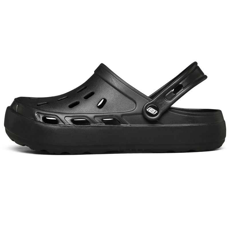 Skechers斯凯奇男子新款洞洞鞋透气运动拖鞋轻便凉鞋243041-BBK ZP高清大图