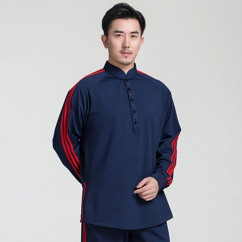 运动款加厚太极服闪电客男春秋冬款太极拳练功服女绒武术训练服视频