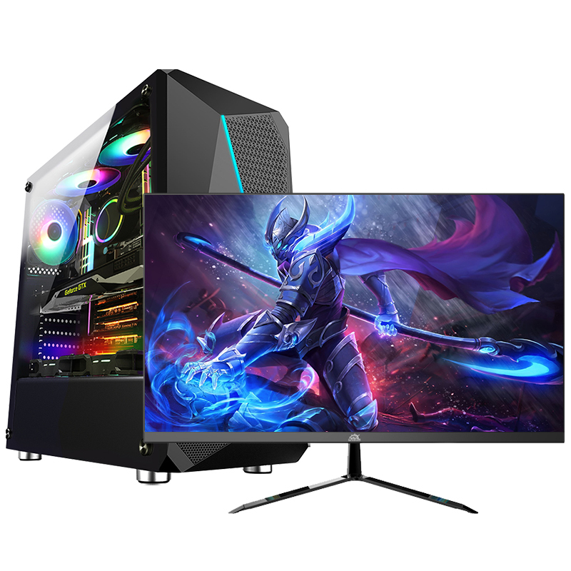 铭能i9级八核e52660rx5504g独显16g内存256g固态500g机械盘台式机组装