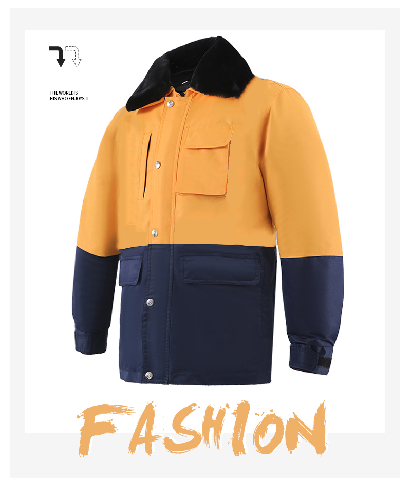 路安保皮短大衣羊剪绒皮毛一体内胆防寒防风件高清大图