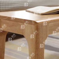 居将 JJ3121622 全实木长条凳餐桌凳换鞋凳床尾凳原木色1.8米