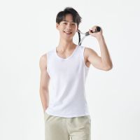 40支精梳棉男士背心纯棉内穿运动跨栏全棉内衣宽肩春夏季打底汗衫 3XL（建议150-170斤） 白色圆领