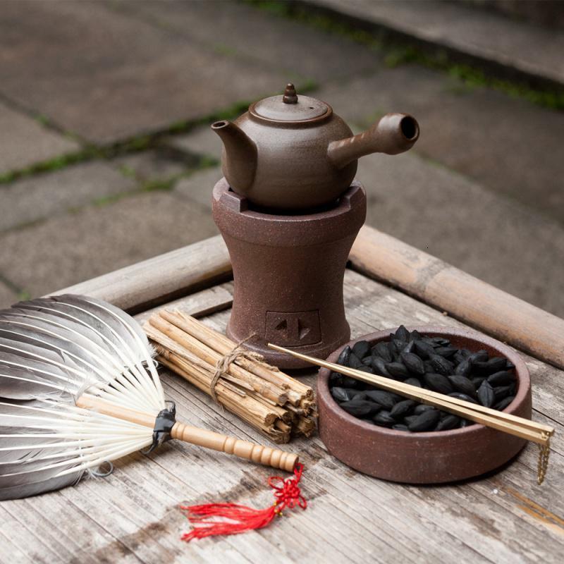 美帮汇送炭 红泥炉套装红泥煮茶壶功夫茶具潮汕工夫茶炉五宝烧炭风炉高清大图