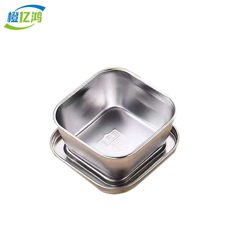 橙亿鸿 304不锈钢正方形食品留样盒 12*12*4.5cm/个高清大图