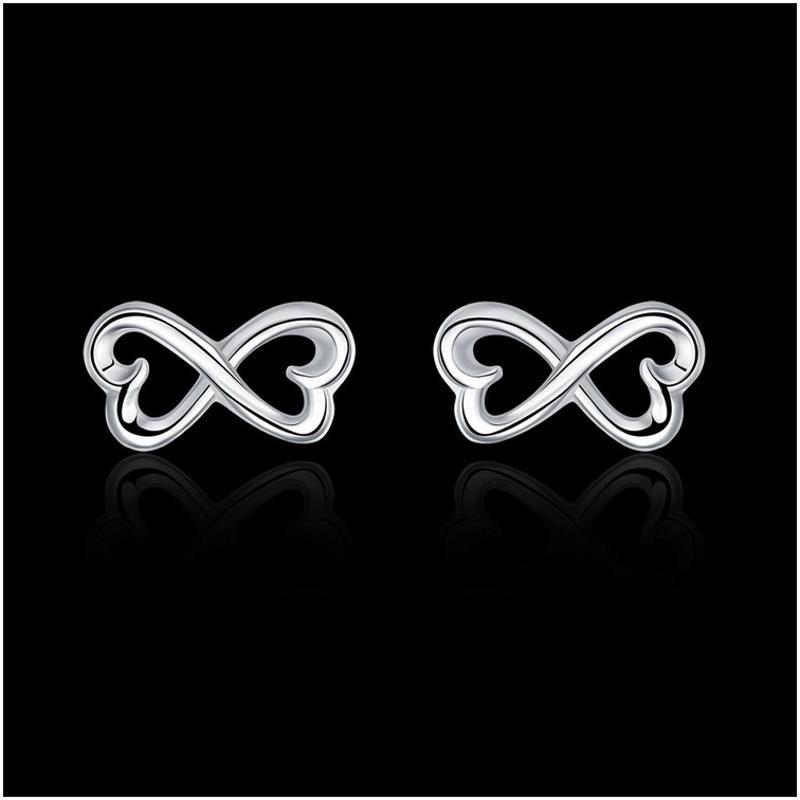 E049 Women silver plated earring 镀925纯银耳钉时尚创意耳环女