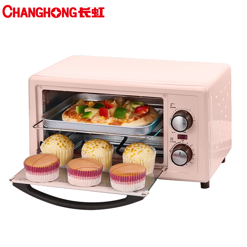 长虹(CHANGHONG)电烤箱11升迷你烤箱 家用全自动烘焙蛋糕 智能精准定时多功能烤箱CKX-11X01豪华版