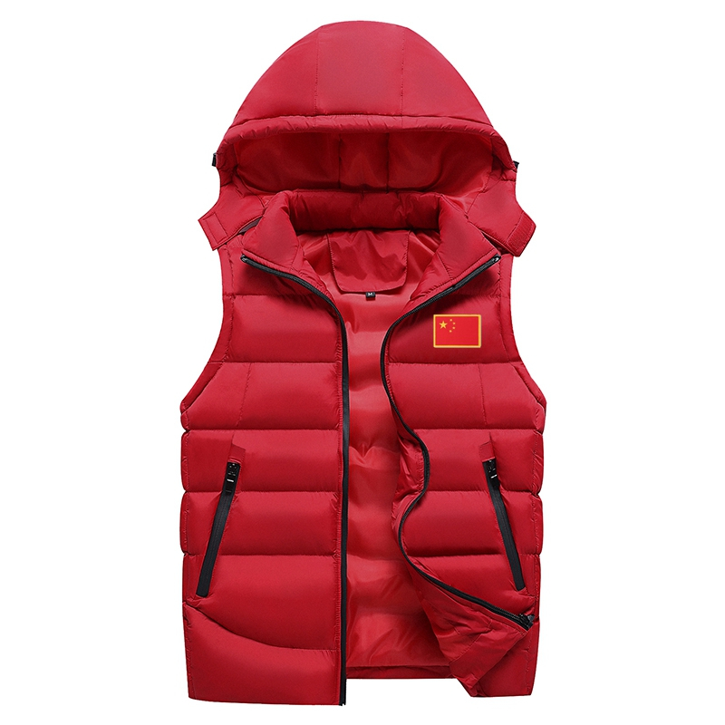 国家队运动棉马甲男女秋冬训练跆拳道儿童羽绒棉坎肩中国国旗外套