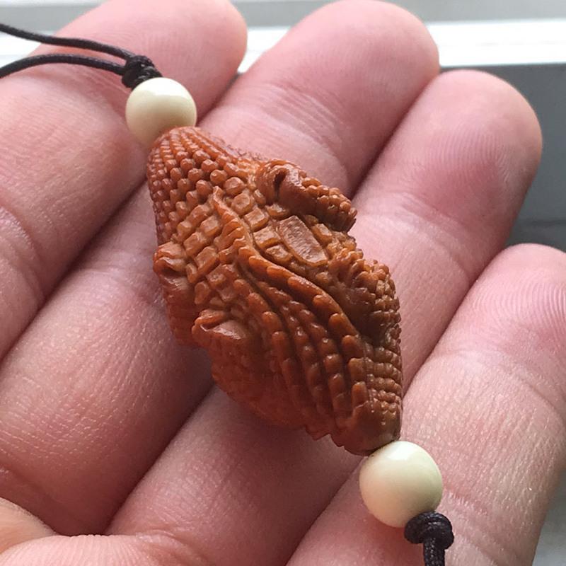 水中霸主鳄鱼橄榄核手工雕刻吊坠苏工橄榄胡核雕单核挂件鳄鱼尺寸1935