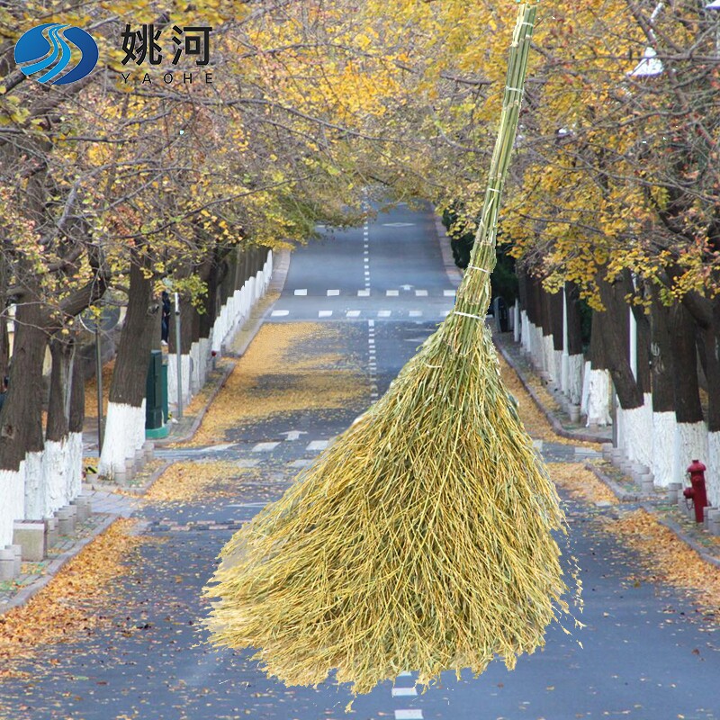 工霸大号竹扫把手工户外专用工厂车间院子长柄老式大扫帚一体式4斤大扫把高清大图