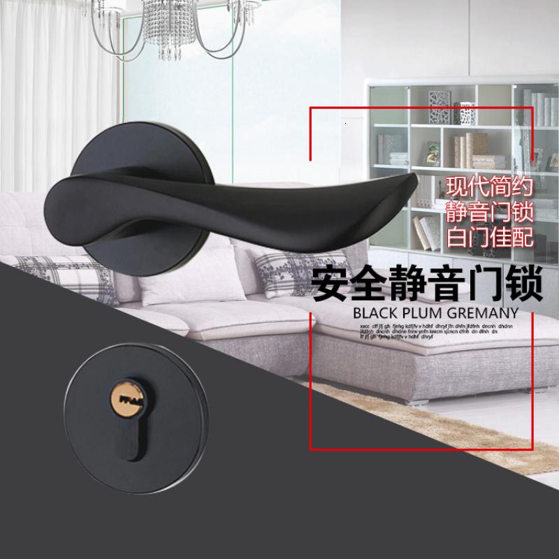 BONJEAN室内锁锁家用实木分体执手锁通用美式室内锁三件套高清大图