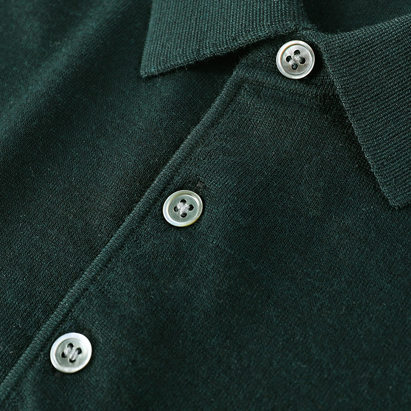 2024春夏短袖保暖山羊绒毛衣专柜精纺款男士短袖纯羊毛T恤衫商务休闲翻领polo衫半袖羊绒毛衣高清大图