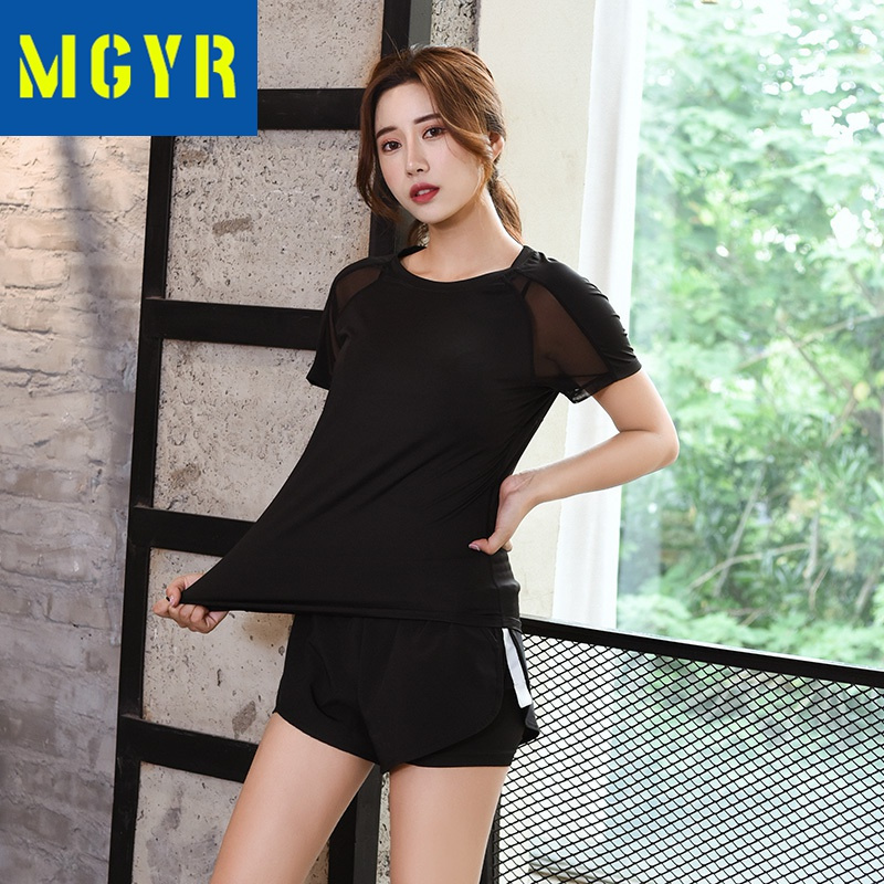 MGYR2021跑步运动套装女秋冬款健身房时尚气质晨跑瑜伽服速干衣裤套装