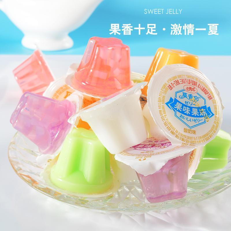 多口味混合果味果冻布丁500g/箱零食点心