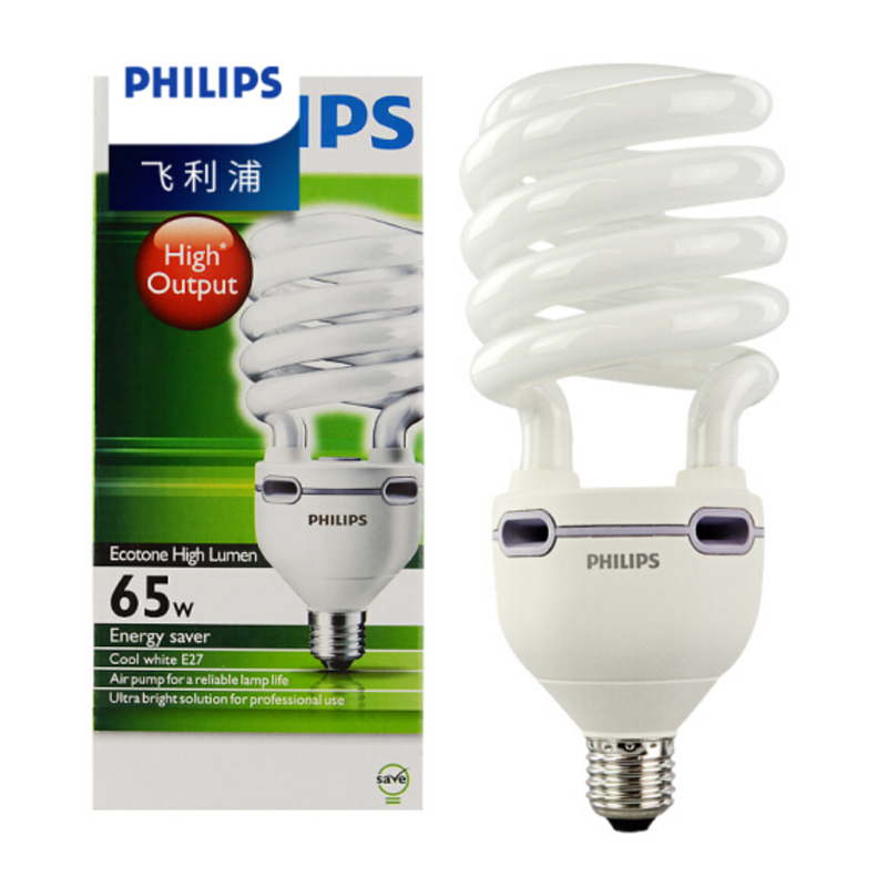 PHILIPS 飞利浦节能灯螺旋型E27白光32W 12支/盒 1盒