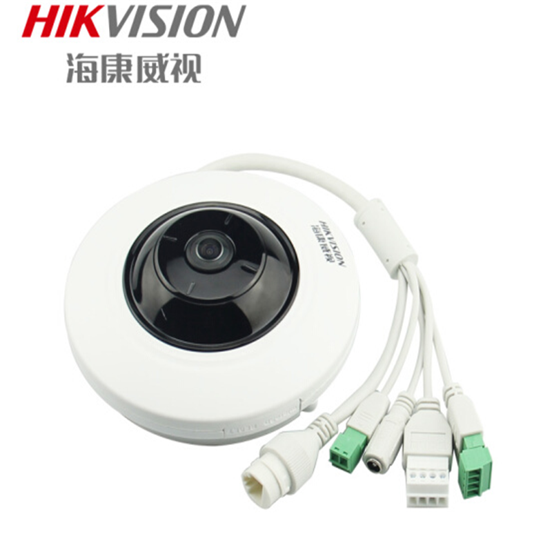 海康威视DS-2CD3935FWD-IWS高清全景鱼眼监控摄像头300/500万带插卡 500万
