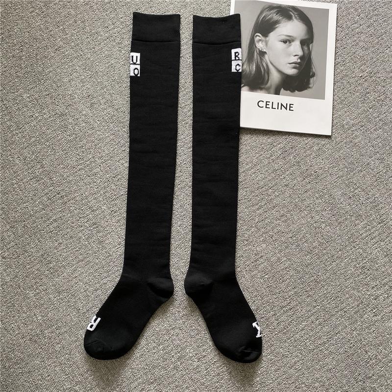 日韩女压力显瘦jk黑色时尚学院风瘦腿百搭及过膝长高筒大小腿潮袜22