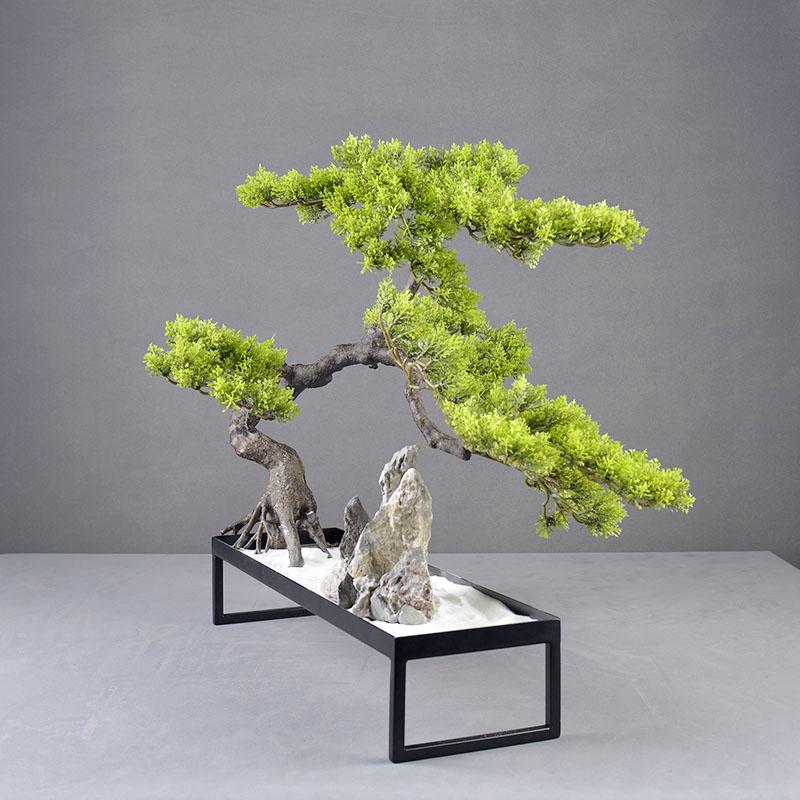 家柏饰(CORATED)迎客松盆景摆件新中式客厅书房装饰品新房装饰创意工艺品乔迁礼品高清大图