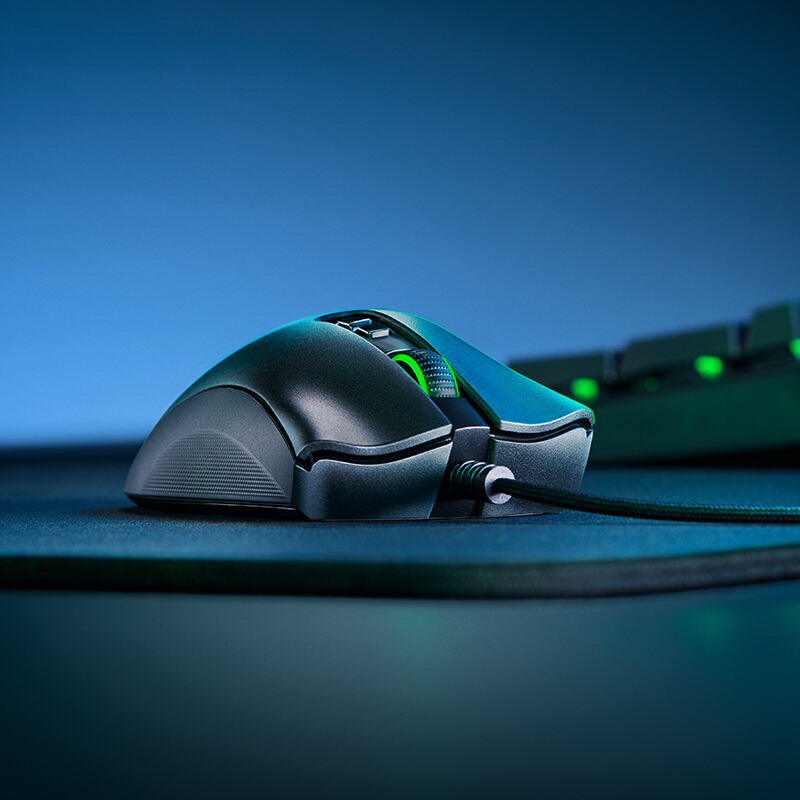 雷蛇 Razer 炼狱蝰蛇V2 鼠标 有线鼠标 游戏鼠标 人体工程学 电竞 黑色 20000DPI lol吃鸡神器cf