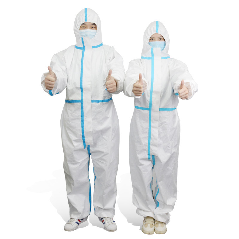 (医用防护服1套+脚套1+面罩1+手套1+医用口罩10只)防疫医用灭菌防护服一次性医护人员医疗连体全身式坐飞机隔离衣服视频介绍_(医用防护服1 ...