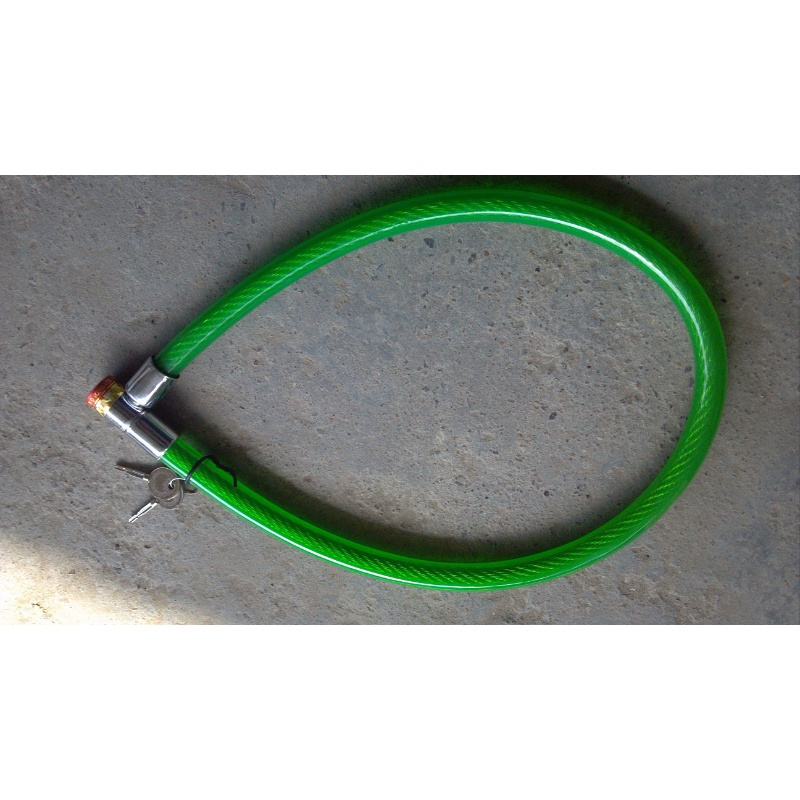 短款1608 自行车锁 铁头 十字钥匙 钢丝锁 钢缆锁 铁链锁 电动车锁具