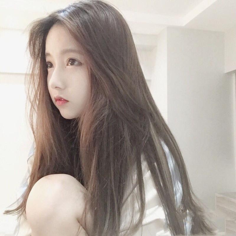 假发女长直发中分长发齐腰黑色韩国隐形自然蓬松气质修脸全头套 黑色