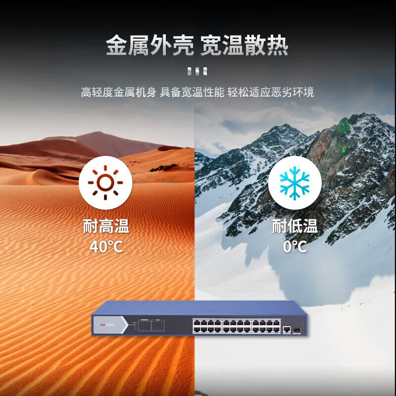 海康威视(HIKVISION) DS-3E0526SP-E(国内标配)机架式千兆低功率PoE交换机高清大图