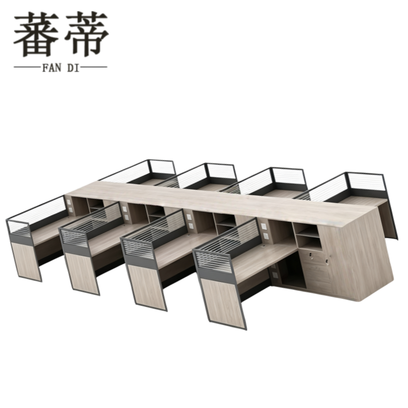 蕃蒂屏风工位3*5.6*1.1m(含柜)套高清大图