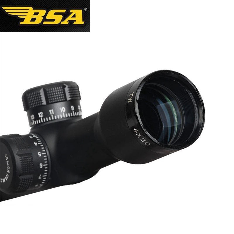 BSA TW4X30短款定倍密位分化高抗震高清晰十字光学瞄准器板球秃子中握快排狙击瞄准镜单筒望远镜