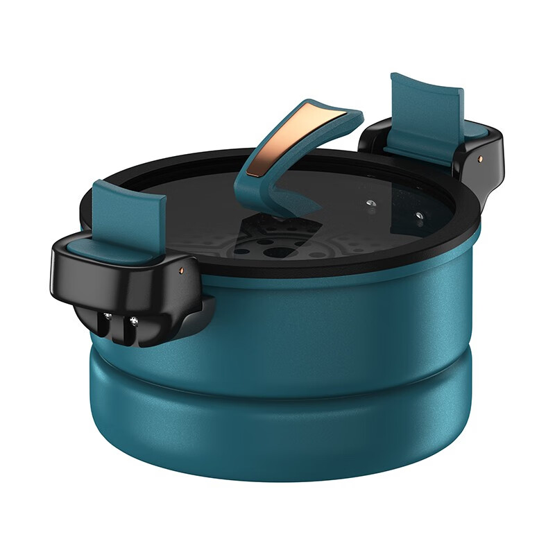 都市太太(Dstt)多功能微压汤锅微压料理锅燃气灶电磁炉24CM通用蓝色DSWYG24高清大图
