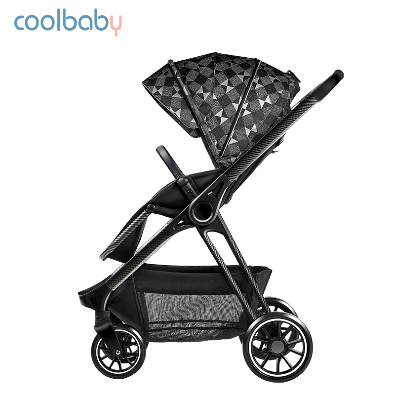 coolbaby婴儿推车 高景观婴儿车可坐可躺双向轻便宝宝儿童手推车