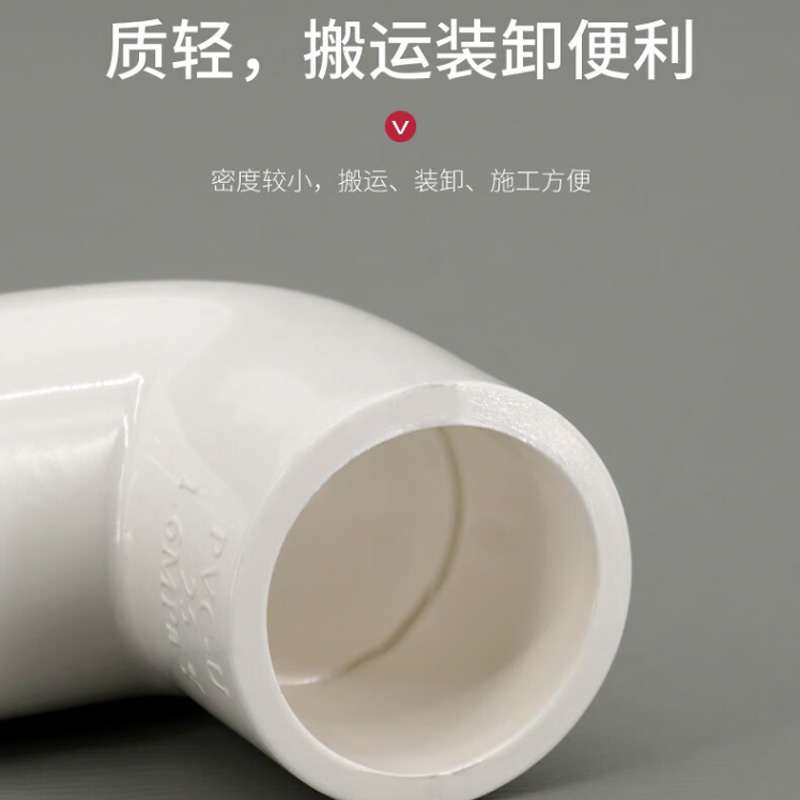 联塑 PVC-U 白色给水90°弯头 dn20 4分 20个/包(单位:包)货期7天高清大图