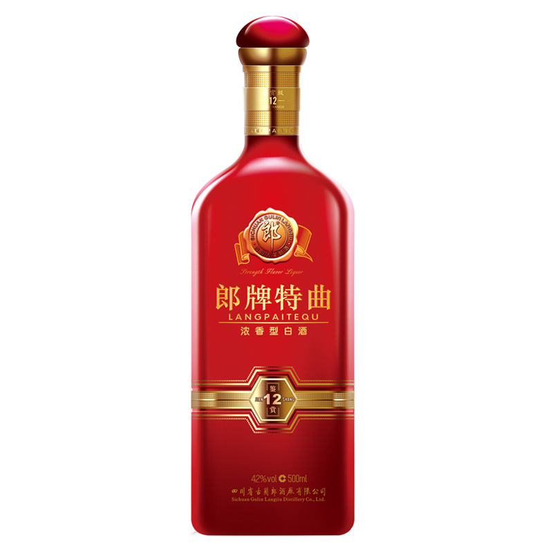 郎酒 郎牌特曲鉴赏12 42度 500ml*4 整箱装 浓香型白酒
