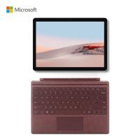 微软(Microsoft)Surface Go Go2 轻薄 便携 触控二合一 平板 笔记本电脑 10.5英寸(酷睿M3 8G 256G win10 银色+深酒红原装键盘)LTE版