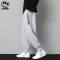 Claw Money休闲裤子男冬季加绒宽松百搭潮流束脚九分春秋运动卫裤