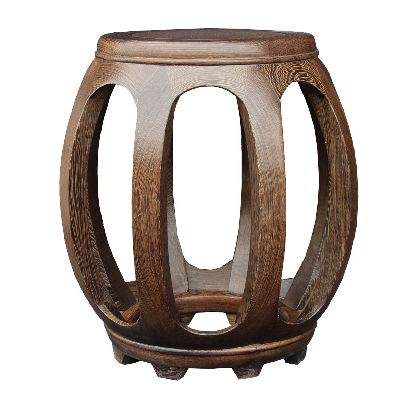寻木匠红木鼓凳圆凳实木凳子花梨鸡翅木花矮凳古筝凳换鞋凳鼓凳