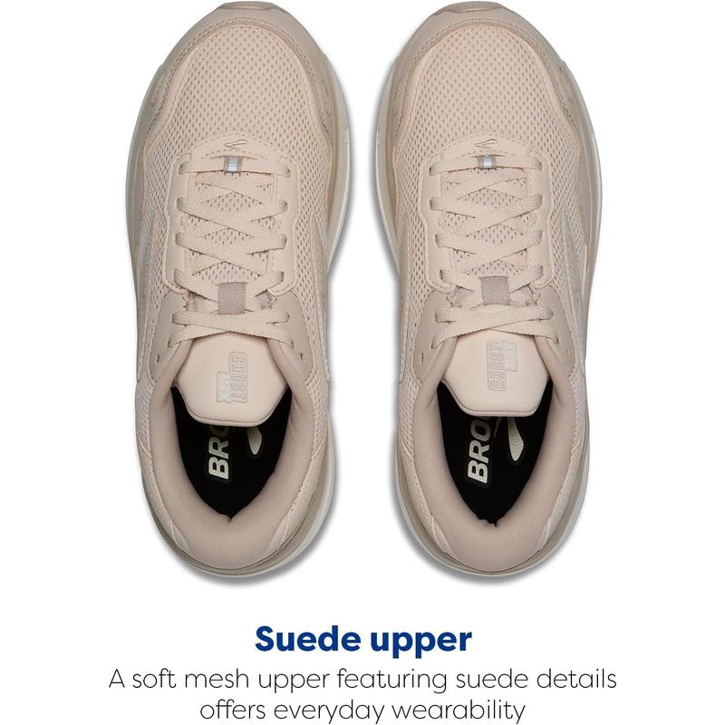 Brooks布鲁克斯女士鬼怪Max麂皮皮革跑步休闲鞋轻便缓震透气舒适高清大图