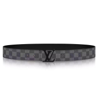 Louis Vuitton LV路易威登孔雀翎海外直邮新款针扣男士腰带40mm腰带灰色系 M9808T