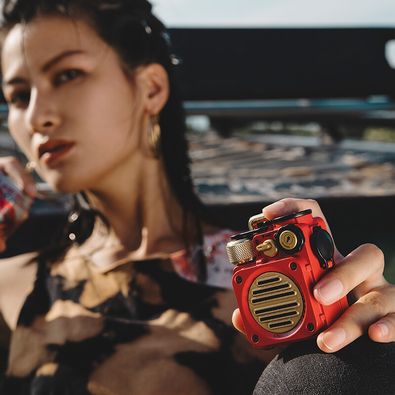 猫王音响 野性mini 便携蓝牙音箱迷你小音响家用可爱复古音箱户外防水低音炮七夕情人节礼物送男友中国红高清大图