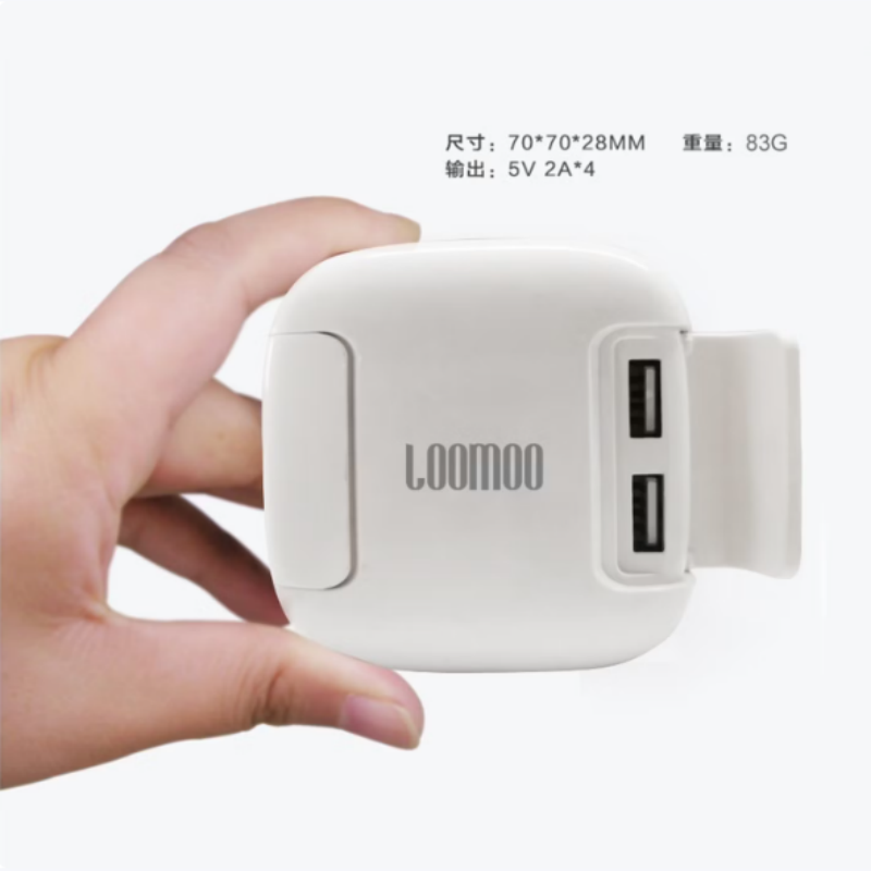 LOOMOO乐默 便携数码充电套装一 LDS-201 (毛毡包*1 四口USB充电器高清大图