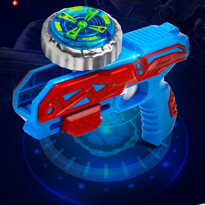 新款战斗魔幻儿童陀螺玩具枪型发射器合金陀螺王发光男孩3-6-10岁