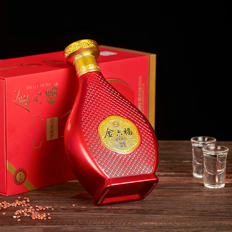 金六福酒 嘉宾陆号 50.8度兼香型白酒 纯粮酿造 500ml*6瓶 整箱装 内附手提袋高清大图