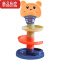 真智力投篮叠叠乐转转乐儿童趣味轨道滑球塔宝宝益智早教滚球玩具1-3岁 2层卡通转转乐[2球] 颜色随机