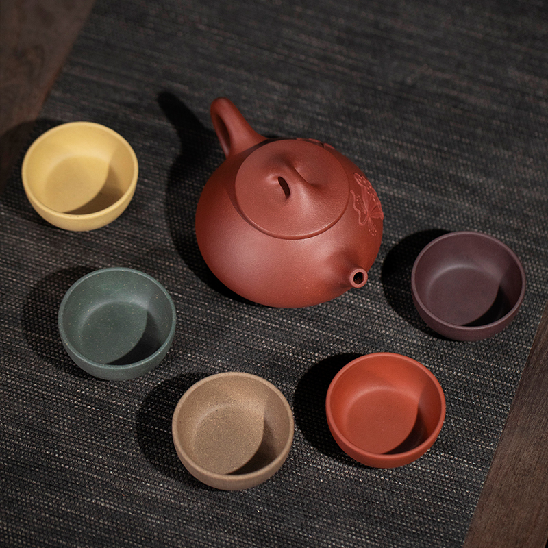 常生源 紫砂壶茶具功夫茶壶宜兴全手工泥绘 国工收藏蔡顺祥石瓢壶200ml