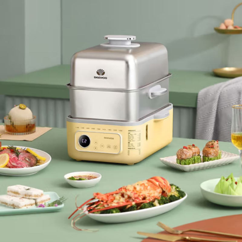 大宇多功能电蒸锅(茉莉黄)DYZG-1568高清大图