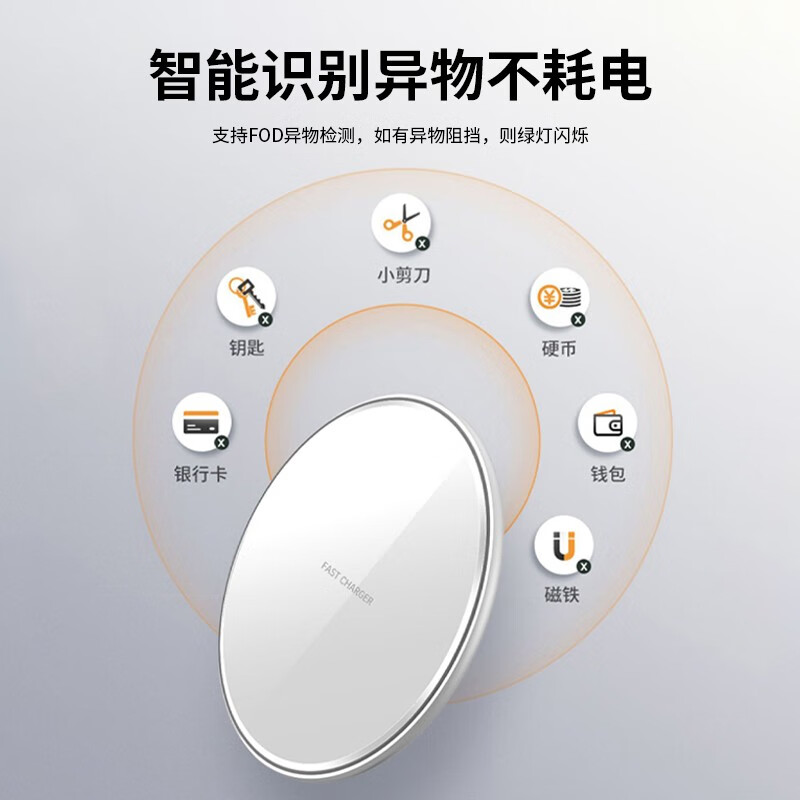 ZNNCO 苹果无线充电器手机适用iPhone14ProMax/13/12mini/11/xs华为小米无线充电板高清大图