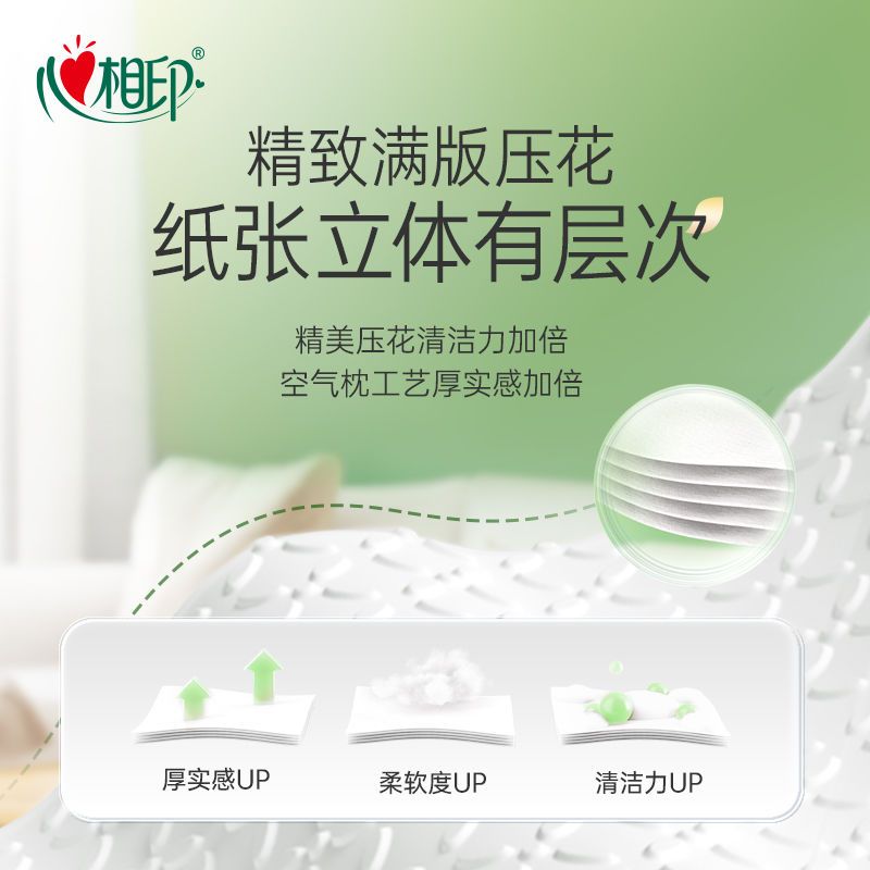 心相印悬挂式抽纸抽取式柔肤卫生纸家用擦手纸厕纸大包平板卫生纸 2提高清大图