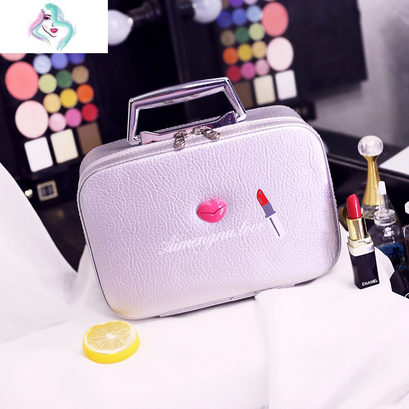 你那么美化妆包韩国大容量化妆包专业便携旅行可爱收纳洗漱化妆盒手提小号化妆箱你那么美玫红色中号 价格图片品牌报价 苏宁易购苏享尚品美妆工具专营店