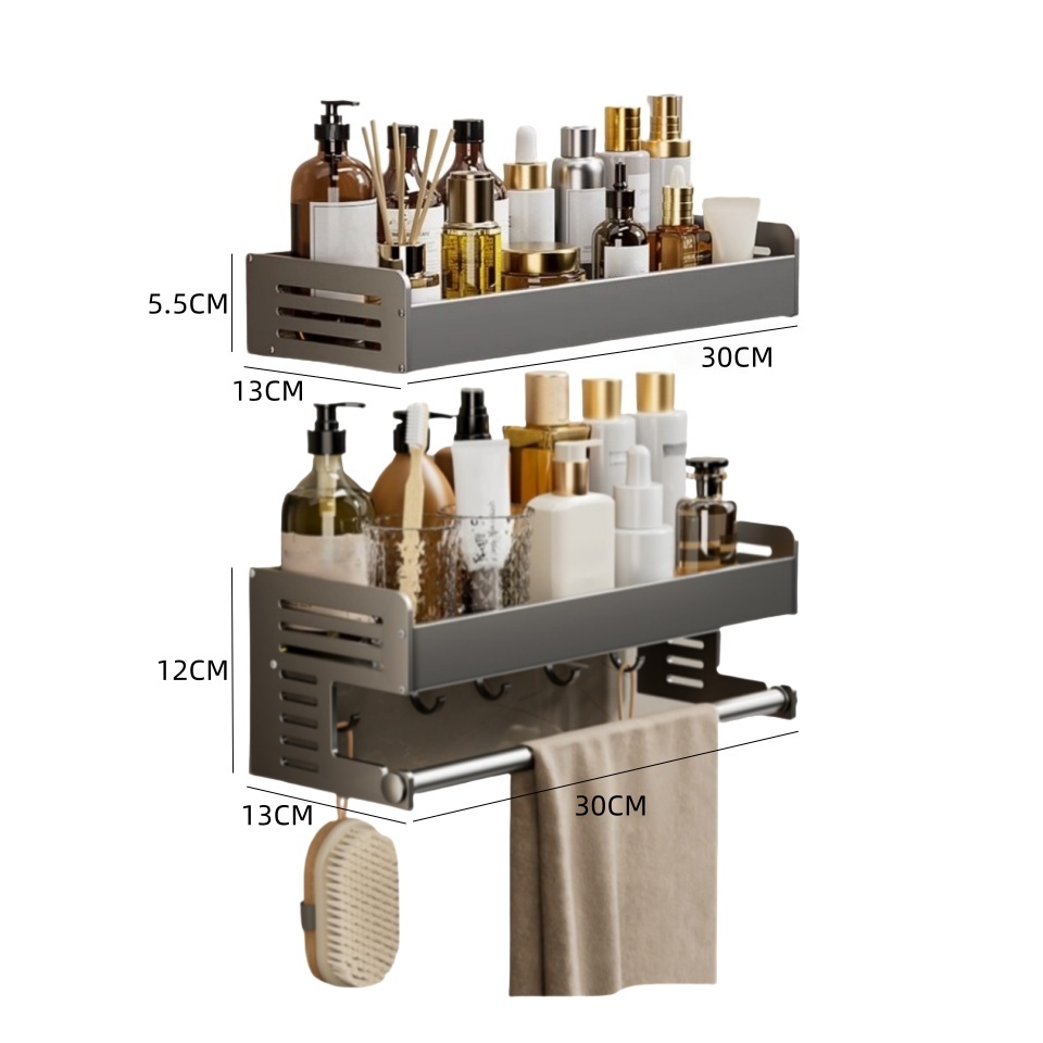 攸形 双层毛巾架30cm套高清大图