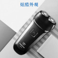 博锐(POREE)剃须刀PS151黑色电动刮胡刀全身水洗双刀头小巧便携智能剃胡刀